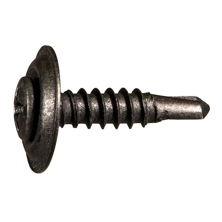 Midwest Fastener Self-Drilling Screw, #8 x 3/4 in, Black Oxide Steel Pan Head Phillips Drive, 15 PK 67002